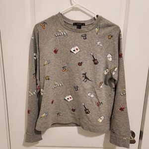 Grey sweater with cute patterns